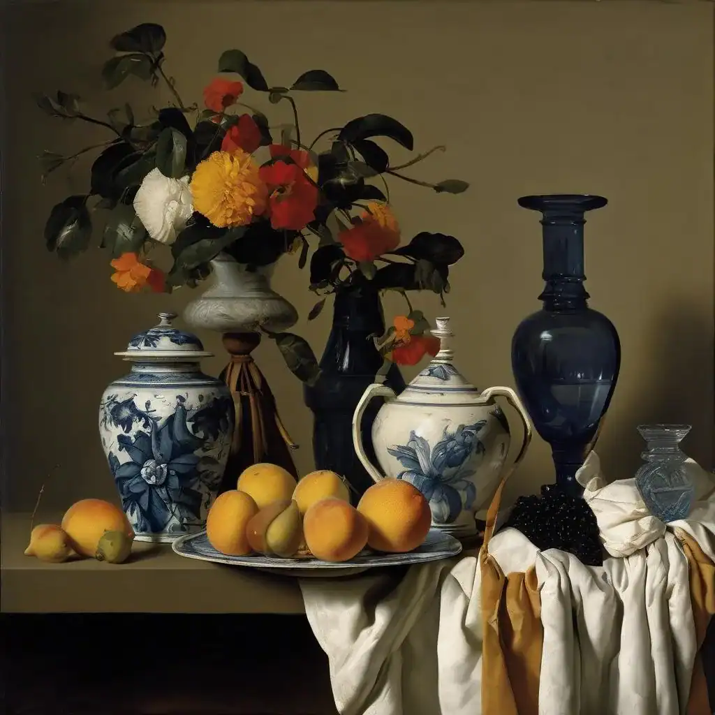Still Life with Glass, Fruit, and Jar – Francisco de Zurbaran